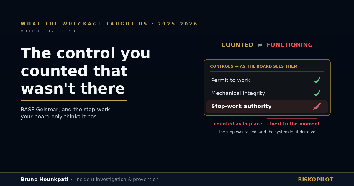 The control you counted that wasn't there