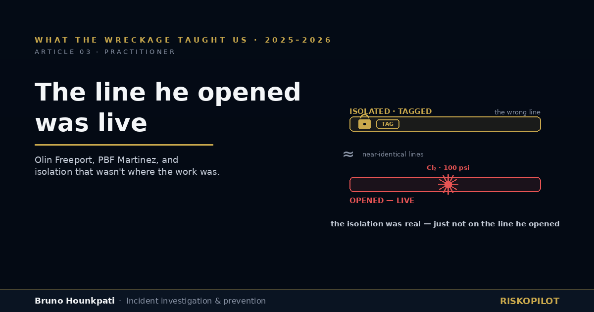 The line he opened was live
